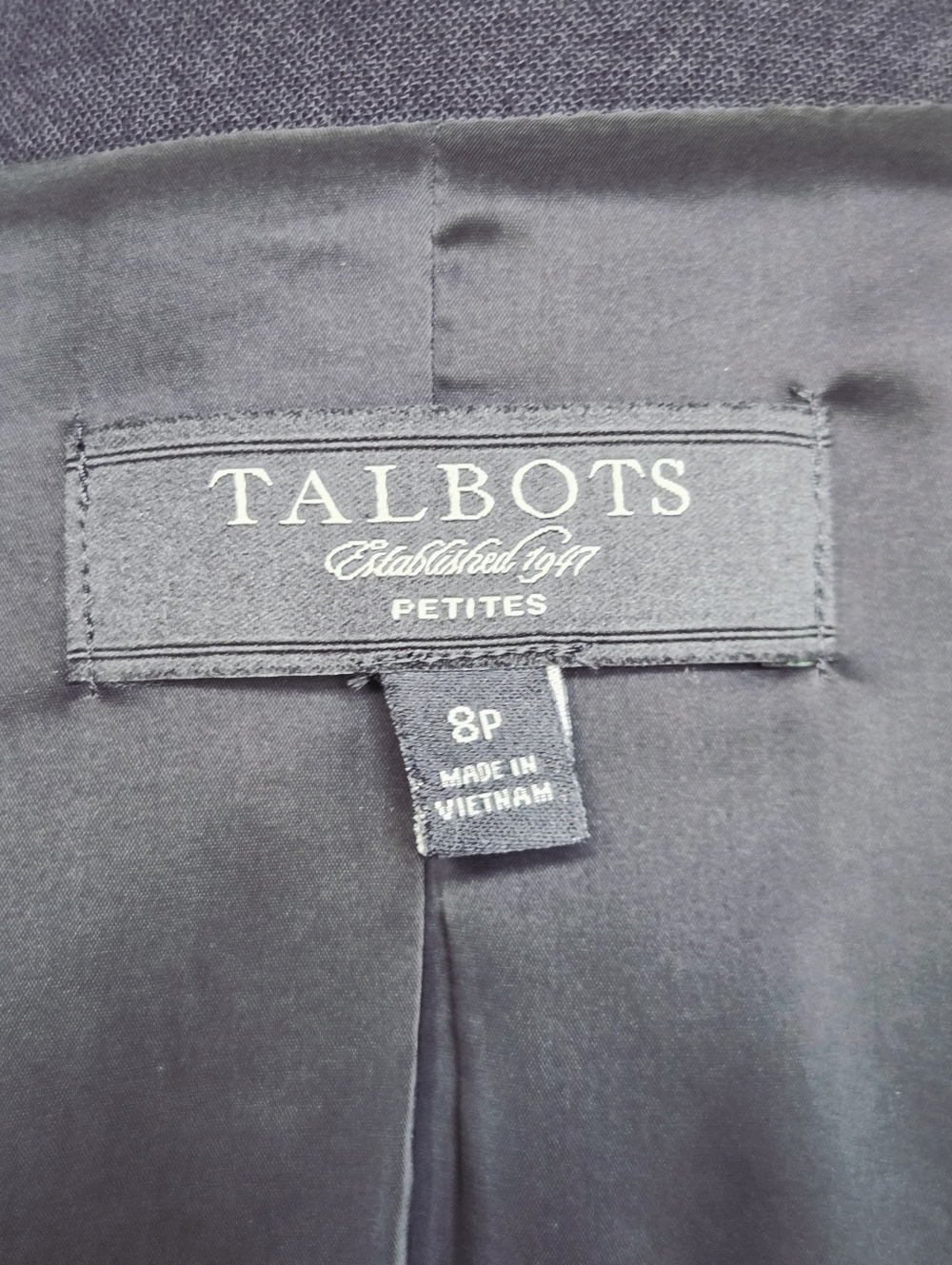 Talbots Black Blazer Size-8P - Picture 9 of 12